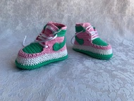 Nike Jordan 嬰兒靴運動鞋 Jordan 1 鉤針編織鞋淋浴