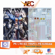 (Evo Monster) Waterslide Decal - PG 1/60 RX-78GP01FB (Fluo) RX78 GP01/Fb GP01FB GP01-Fb Full Burnern