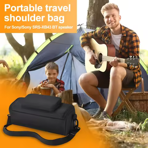 Portable Protective Case Dustproof Speaker Protective Case Scratch-resistant Double Zipper with Shol