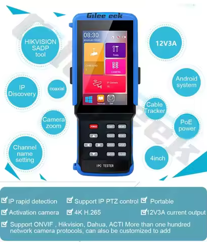 IPC9310SN 4.5inch display touch screen camera tester tool RS485 PTZ control POE UTP cable tester IPC