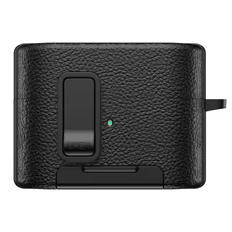 Secure Lock Case For Sony WF-1000XM6 Leather Texture Shockproof Protective Cover With Carabiner Anti