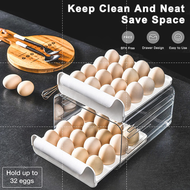 THE BABY DIARY 32 Grid Egg Tray Double Layer Drawer Type Egg Storage Organizer Rack