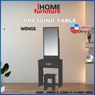 iHOME FURNITURE SABAH 🔥READY STOCK🔥 Dressing Table with Mirror and Drawer/Meja Solek dgn cermin dan 
