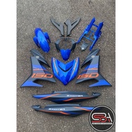 YAMAHA COVERSET Y15 YSUKU Y15ZR V1 V2 EXCITER BIRU 2021 NEW DESIGN SPECIAL EDITION BLUE STRIPE TANAM