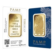 PAMP Suisse Gold Bar - Lady Fortuna (999.9) 100gm