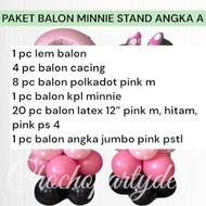 Paket Balon MINNIE MOUSE STAND A / Dekorasi Ulang Tahun Minnie Mouse