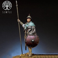 Fast◄Unassambled  1/24 Carolingian Cavalryman man stand    Resin figure miniature model kits Unpain