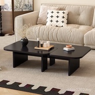 Tea Table White Wax Special-Shaped Coffee Table Solid Wood Tea Household Creative Table Small Apartm