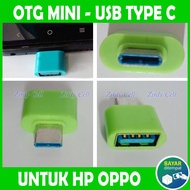 OTG USB Type C Untuk HP Oppo A53 A52 A11 Flashdisk Mouse Type-C