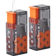 Dental Floss Pick with 2025 Design Holder, Dental Floss Pick Dispenser, Travel Floss Storage Case wi