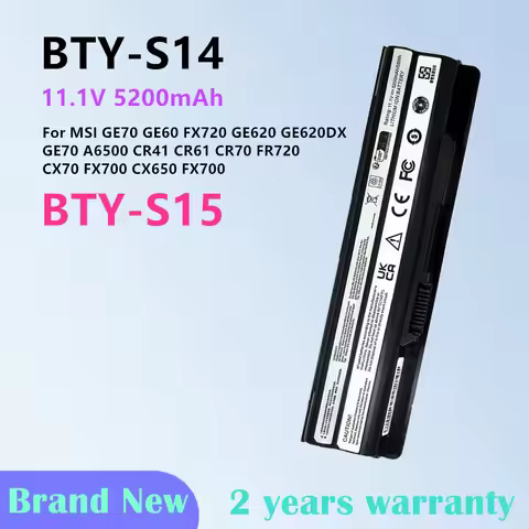 BTY-S14 BTY-S15 Laptop Battery For MSI CR650 FX420 CX650 FX620 GE70 FR400 FX600 FR600 FX603 FR610 FR