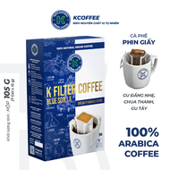 [MUA 2 TẶNG 1]  Cà Phê Phin Giấy Nguyên Chất 100% Arabica K Filter Coffee Blue Son La 105G - Thương 