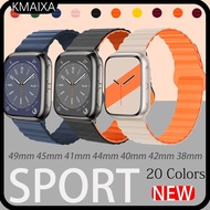 Magnetic Rubber Band Strap for Iwatch Apple Watch Ultra 3 2 49mm Series 11 10 9 8 7 41 45 46 44 40 4