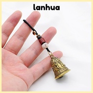 LANHUA 1PC Six-word Mantra Bell Keychains Alloy Fashion Handmade Woven Rope Keychain Accessories Vin