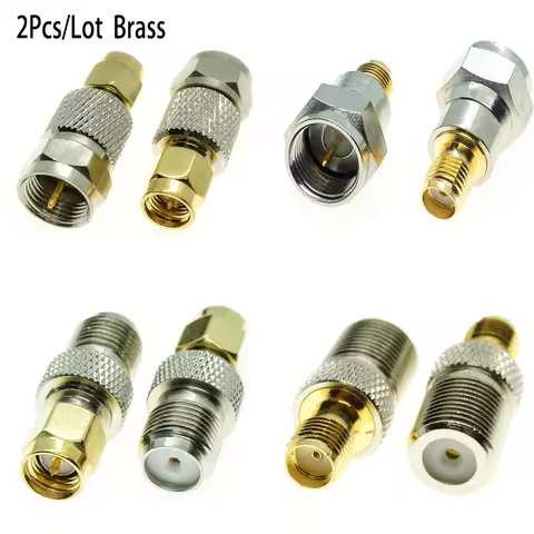 2Pcs/Kit SMA To F Type TV Male Female Connector RPSMA To F Plug Jack Adapter kit RF Coaxial Coax wir