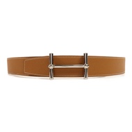 HERMES Epsom皮革Belt 110銀扣皮帶Gold