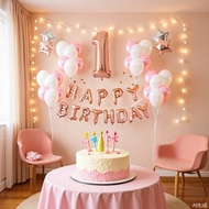 birthday stand backdrop birthday decoration set belon birthday party set murah 现货亚马逊1-90岁数字+HAPPYBIR