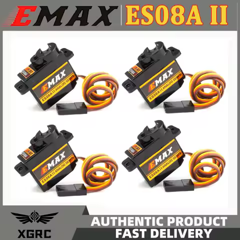 4PCS EMAX ES08A II 9g Micro Servo Plastic Gear Analog Mini Servo1.8kg/Sec for RC Models Fixed Wing 3