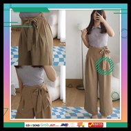 DABIN PANTS PREMIUM CRINKLE LOOSE CULLOTE PANTS LONG LILAC