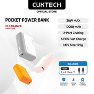 [100% NEW Original ] CUKTECH Mini Power Bank 10000mAh 30W Max Fastcharging  Portable  PD3.0 Powerban