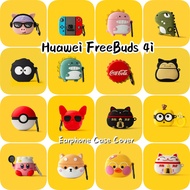 READY STOCK!For Huawei FreeBuds 4i Case Casing Soft Silicone Earphone Case Creative Cartoon NO.1