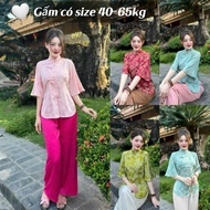 [Type 1] Pagoda outfit, blue dharma outfit, damask dress, elegant train collar, tie - 2CE TWO SISTER