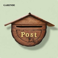 Garende Vintage Mailbox Rainproof Wooden Mailbox Decorative Vintage Post Box for Porch, Garden