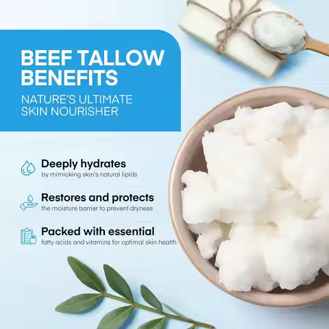 Copper Peptides GHK-Cu Beef Tallow for Skin: Blue Balm Manuka Honey Face and Body Moisturizer for Ma