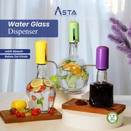 Infused Water Hand Pump 3.9 Liter Glass Drinking Water Dispenser