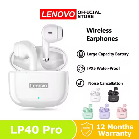 New Lenovo LP40 Pro 100% Original LP40 Pro TWS Earphones Wireless Bluetooth 5.3 Sport Noise Reductio