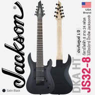 Jackson® JS32-8 DKA HT กีตาร์ไฟฟ้า 8 สาย 24 เฟรตจัมโบ้ ไม้ป๊อปลาร์ คอเมเปิ้ล เคลือบด้าน ** USA Brand