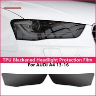 For AUDI A4 13-16 TPU Blackened Headlight Protective Film, Headlight Protection, Film Modification