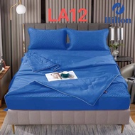 ชุดเครื่องนอน ผ้าปูที่นอนยางพาราเย็น 6 ฟุต & ผ้าห่มไหมเย็นสีพื้น 7 ฟุต/Set 4 ชิ้น By Hilton 🌈ผ้านุ่ม