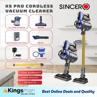 [Kingsman] Sincero X5 PRO Cordless Vacuum Cleaner Handheld Handstick Cyclone Portable Rechargeable/R