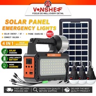 Solar Generator Solar Powered Generator Portable  Solar Panel LED Bulb AC Outlets Emergency Backup P