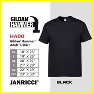 GILDAN HAMMER BLACK | PLAIN SHIRT | GILDAN HAMMER ADULT ROUNDNECK T-SHIRT HA00