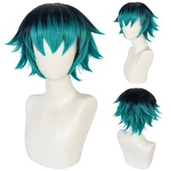 Yibin Ladybug Reddy Girl Luca Kufei Cosplay Wig Dark Blue Gradient Short Hair Anime Wig