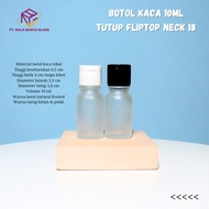 10ml fliptop glass bottle 10ml clear matte frosted fliptop glass bottle/