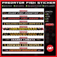 AKUARIUM STICKER PREDATOR STICKER SNAKEHEAD FISH KEEPER CHANNA AROWANA