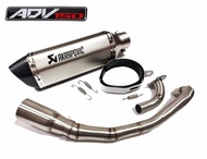 ชุดท่อ ADV150 (ฮอนด้า อดีวี150)+AK14 นิ้วสีเงินโลโก้เลเซอร์
