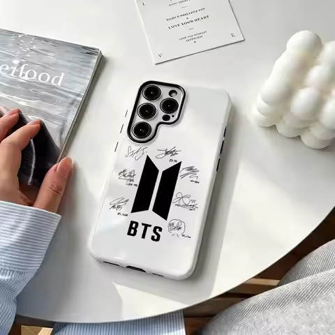 Cool Bulletproof Bts BOYS Phone Case For Samsung Galaxy S25 S24 S23 S22 S21 Plus Ultra 2-in-1 Glossy
