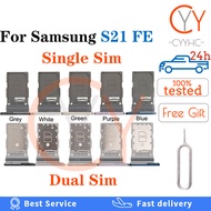 Sim Tray Card Holder For Samsung Galaxy S21 FE / S21FE Sim Card Adapter SIM Card with Micro SD Card 