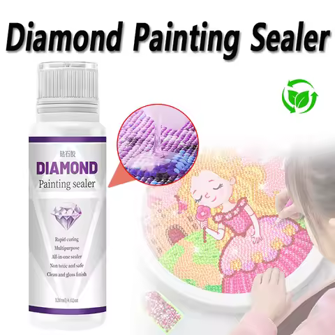 120ML Adhesives & Sealers Diamond Painting Sealer Puzzle Art Glue Permanent Hold & Shine Effect Seal