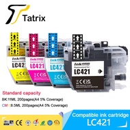 Tatrix Standard Capacity LC421 LC 421 Compatible Ink Cartridge For Brother DCP-J1050DW MFC-J1010DW DCP-J1140DW Printer