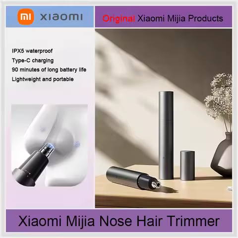 Original Xiaomi MiJia Nose Hair Trimmer IPX5 Waterproof, 90-min Battery, Compact & Portable, Powerfu
