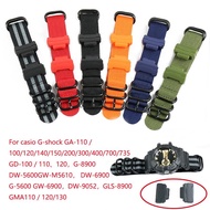 ♙₪ Nylon strap men's For Casio G-SHOCK G-8900 GA-100 110 120 GD-100 110 DW-5600 connection kit DW-5600 GW-M5610 DW6900 watch band