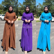 AYDEN | SET MUSLIMAH BLOUSE LABUH KAIN BELAH DEPAN DAN SELUARTQ...