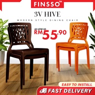 FINSSO: 3V Modern Stackable Dining Plastic Chair / Office Chair / Furniture / Kerusi