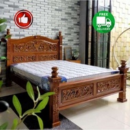 Dipan kayu jati tempat tidur 160x200 rahwana