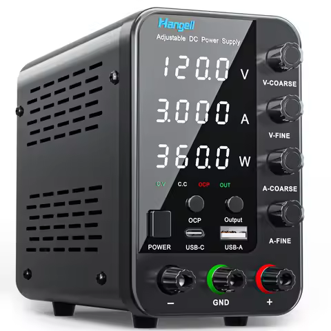 DC Power Supply 30V 10A 5A Variable Bench Power Supply Adjustable Lab Power Supply 60V 5A 120V 3A Vo